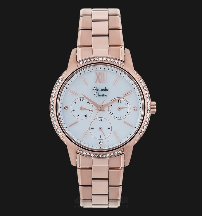 Alexandre Christie AC 2720 BF BRGMS Ladies Mother Of Pearl Dial Rose Gold Stainless Steel 