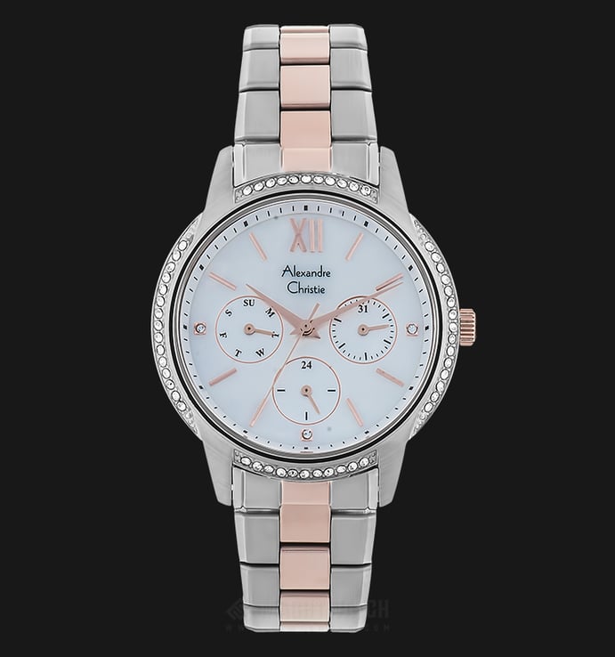 Alexandre Christie AC 2720 BF BTRMS Ladies Mother Of Pearl Dial Dual Tone Stainless Steel 
