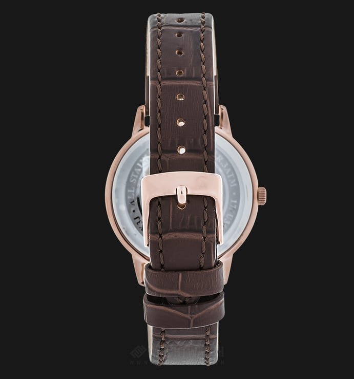 Alexandre Christie AC 2720 BF LRGMSBO Ladies Mother Of Pearl Dial Brown Leather Strap
