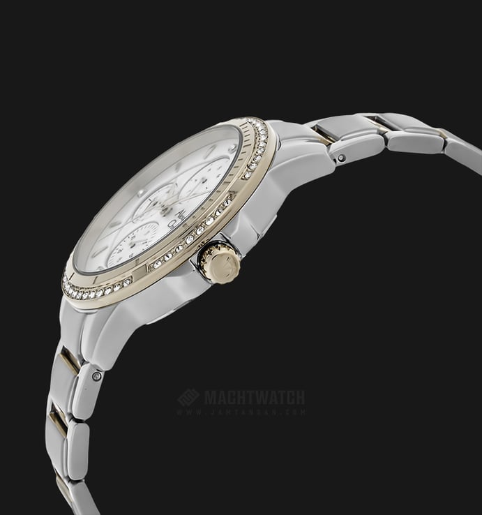 Alexandre Christie AC 2726 BF BTCSL Ladies Mother of Pearl Dial Dual Tone Stainless Steel