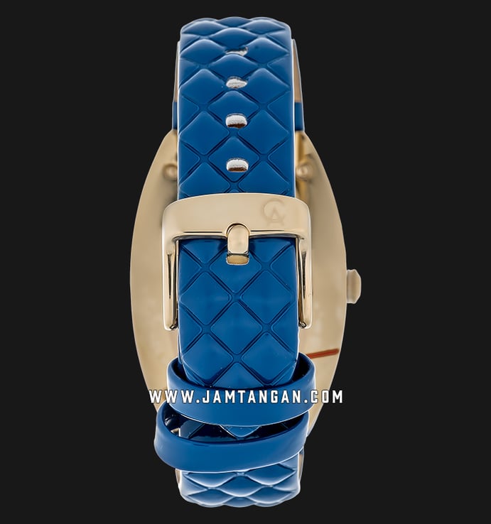 Alexandre Christie AC 2729 LH LGPSLBU Ladies White Dial Blue Leather Strap 