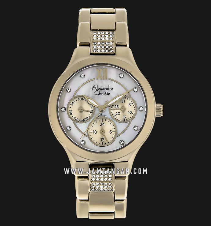 Alexandre Christie AC 2731 BF BCGMI Ladies Mother of Pearl Dial Light Gold Stainless Steel