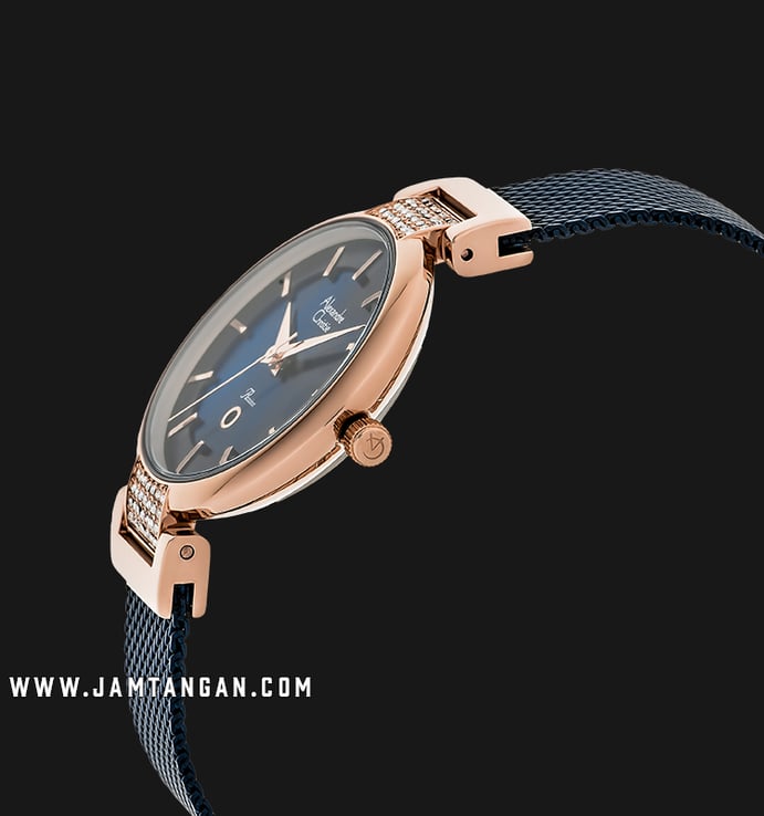 Alexandre Christie AC 2740 LD BURBU Ladies Blue Mother of Pearl Dial Blue Stainless Steel