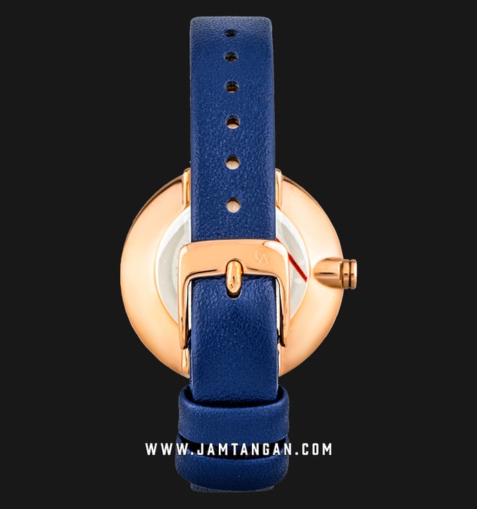 Alexandre Christie AC 2745 LH LRGBU Ladies Blue Dial Blue Leather Strap