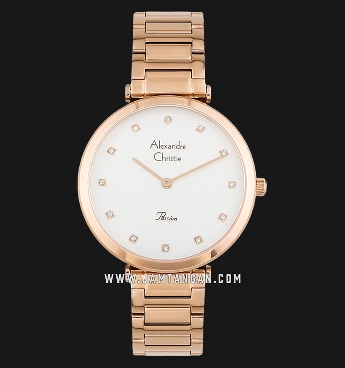 Alexandre Christie AC 2746 LH BRGSL Ladies Silver Dial Rose Gold Stainless Steel