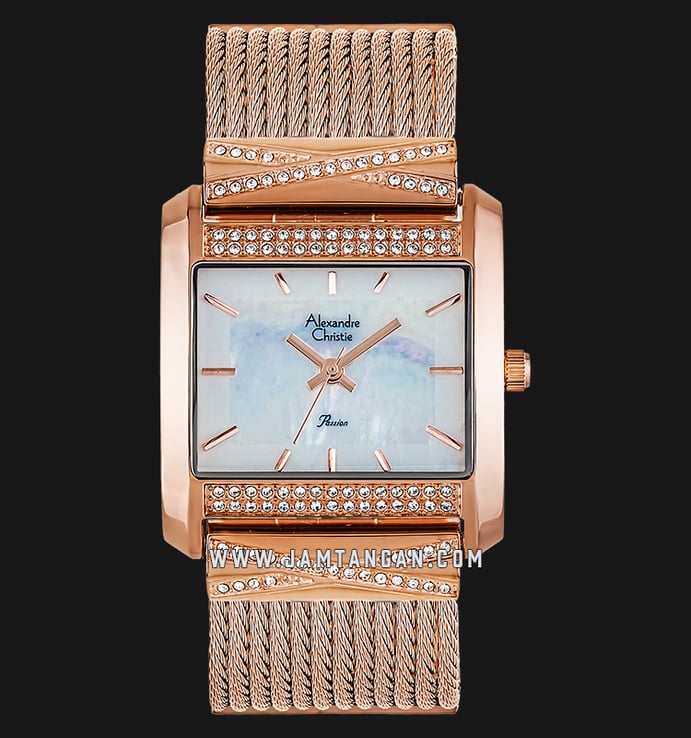 Alexandre Christie AC 2748 LH BRGSL Ladies Mother of Pearl Dial Rose Gold Stainless Steel