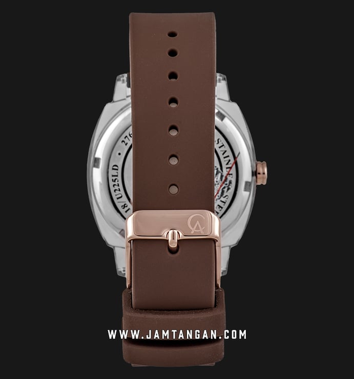 Alexandre Christie AC 2763 LD LTRBO Ladies Brown Dial Brown Rubber Strap