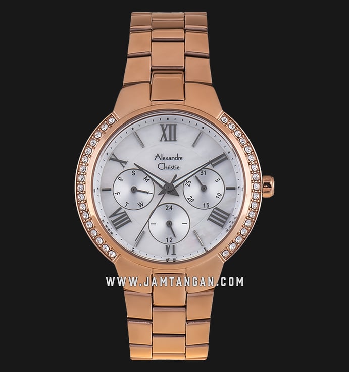 Alexandre Christie AC 2767 BF BRGMS Ladies Mother of Pearl Dial Rose Gold Stainless Steel