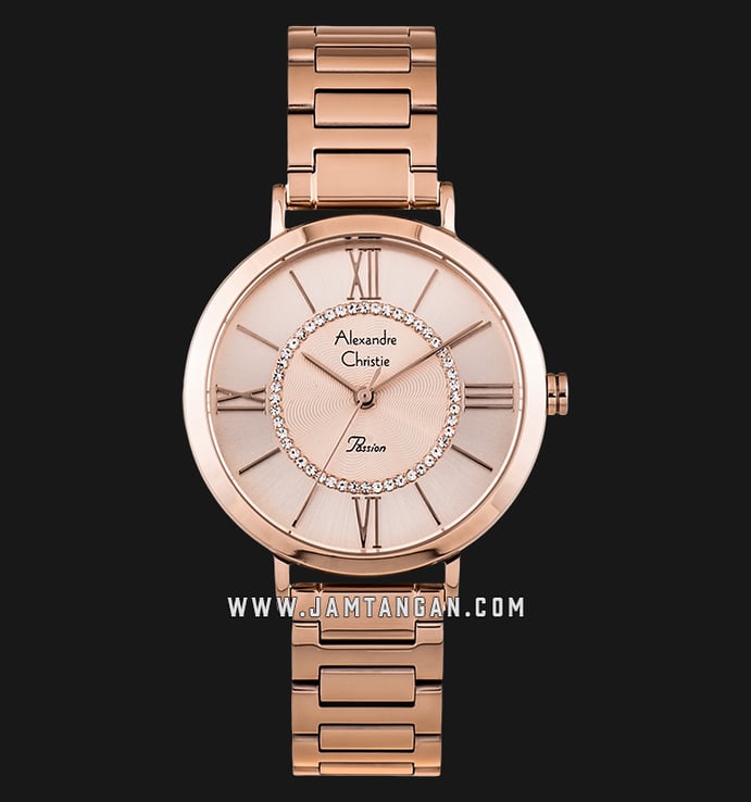Alexandre Christie Passion AC 2769 LH BRGRG Ladies Rose Gold Dial Rose Gold Stainless Steel Strap