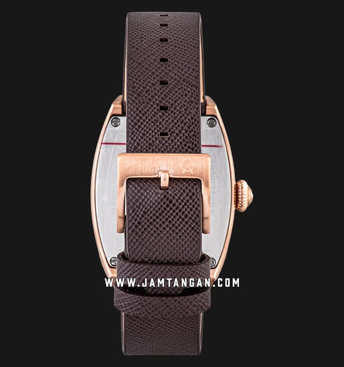 Alexandre Christie AC 2780 BF LRGMSBO Ladies Mother Of Pearl Dial Dark Brown Leather Strap