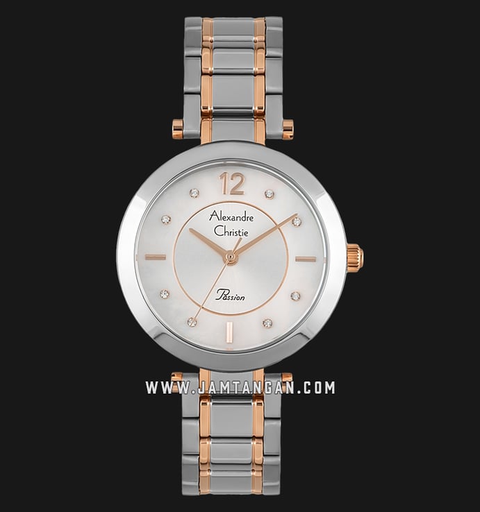 Alexandre Christie AC 2783 LH BTRMS Ladies Mother of Pearl Dial Dual Tone Stainless Steel