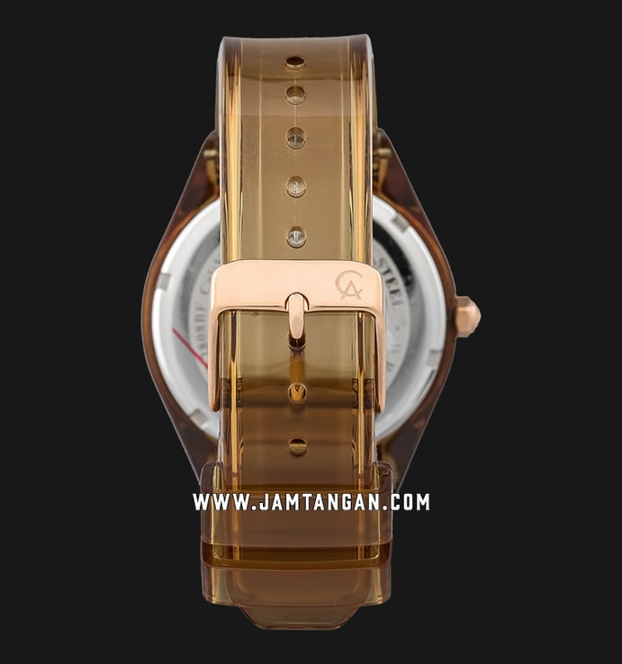 Alexandre Christie Multifunction AC 2808 BF RRGBOBO Ladies Brown Dial Brown Rubber Strap