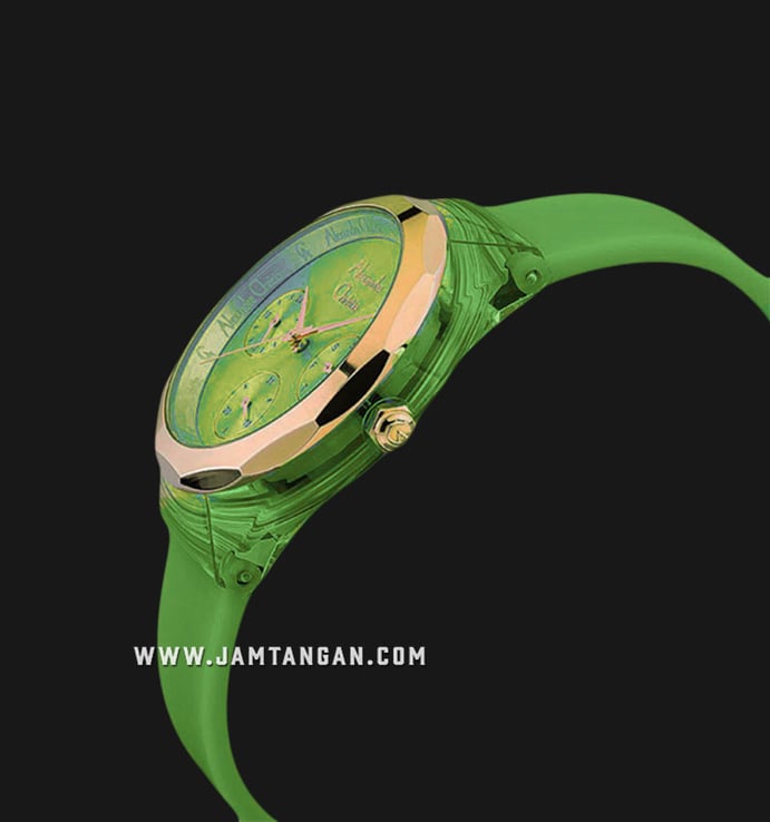 Alexandre Christie Multifunction AC 2808 BF RRGLE Ladies Light Green Dial Light Green Rubber Strap