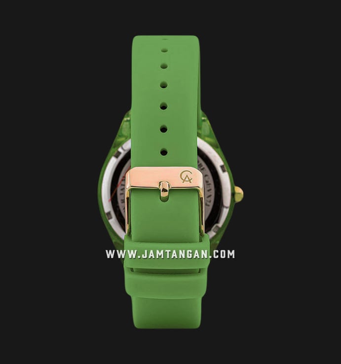 Alexandre Christie Multifunction AC 2808 BF RRGLE Ladies Light Green Dial Light Green Rubber Strap
