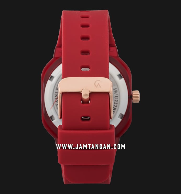 Alexandre Christie Multifunction AC 2811 BF RRGRERE Ladies Red Dial Red Rubber Strap
