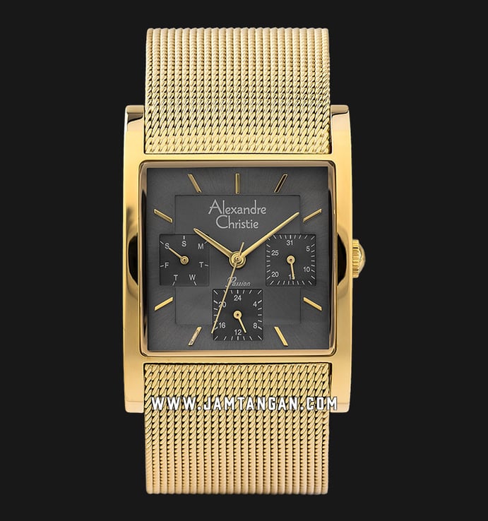 Alexandre Christie Passion AC 2814 BF BGPGR Ladies Grey Dial Gold Mesh Strap
