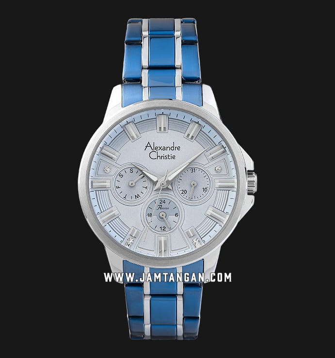 Alexandre Christie Passion AC 2822 BF BTUBU Ladies Light Blue Dial Dual Tone Stainless Steel
