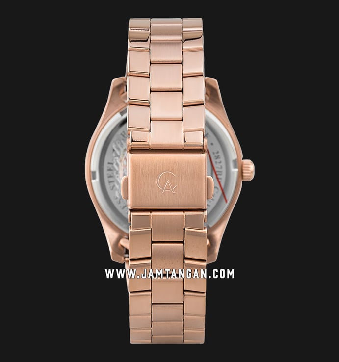 Alexandre Christie Multifunction AC 2827 BF BRGSL Ladies Silver Dial Rose Gold Stainless Steel Strap