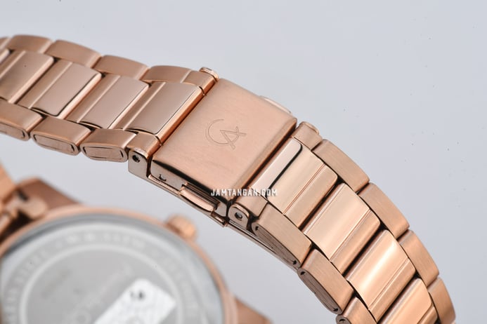 Alexandre Christie AC 2843 BF BRGSLRG Ladies Dual Tone Dial Rose Gold Stainless Steel Strap