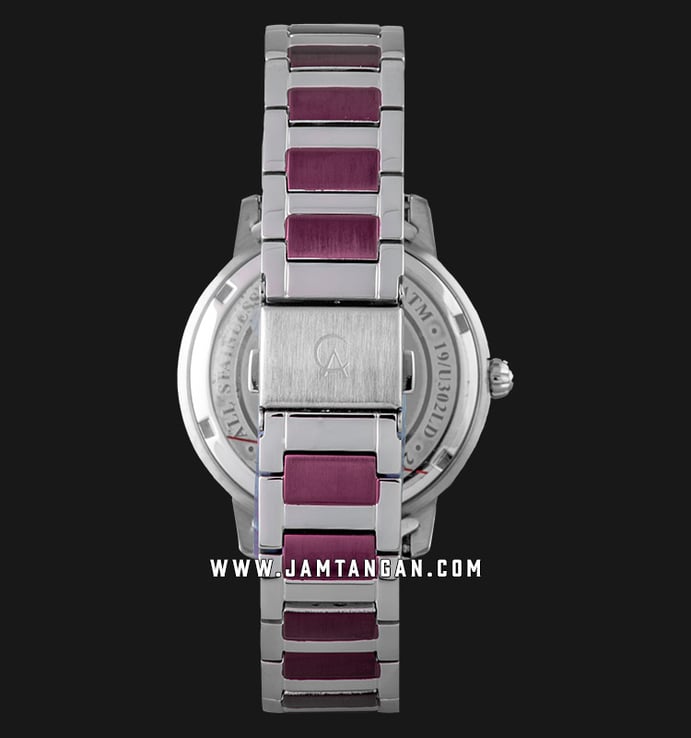 Alexandre Christie Passion AC 2846 LD BTDRE Ladies Magenta Dial Dual Tone Stainless Steel
