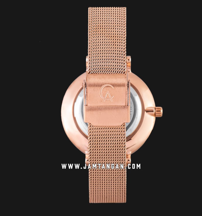 Alexandre Christie AC 2850 LH BRGLN Ladies 3D Butterfly Rose Gold Dial Rose Gold Mesh Strap