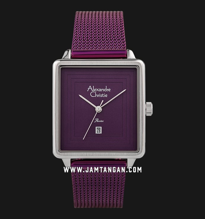 Alexandre Christie Passion AC 2851 LD BTDRE Ladies Purple Dial Purple Mesh Strap
