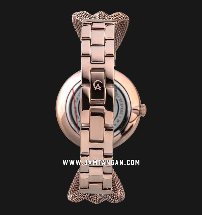 Alexandre Christie Passion AC 2872 LD BRGSL Ladies Silver Dial Rose Gold Stainless Steel Strap