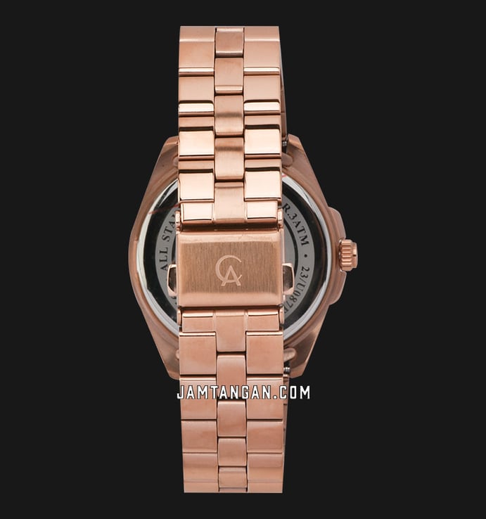 Alexandre Christie AC 2949 BF BRGDG Ladies Brown MOP Dial Rose Gold Stainless Steel Strap