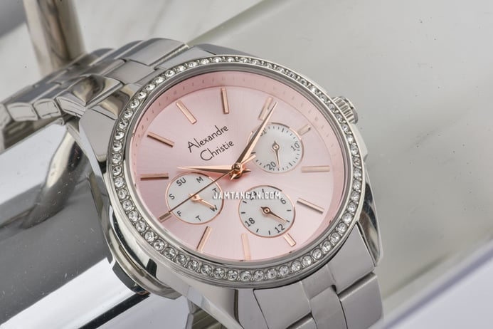 Alexandre Christie AC 2949 BF BSSPNRG Ladies Pink MOP Dial Stainless Steel Strap