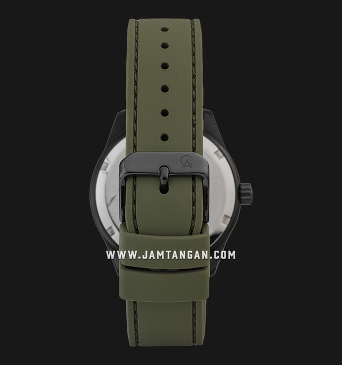 Alexandre Christie Multifunction AC 2989 BF REPGN Ladies Green Dial Green Rubber Strap