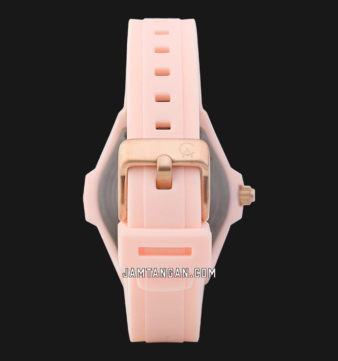 Alexandre Christie AC 2A02 BF RRGLK Ladies Transparency Dial Light Pink Rubber Strap