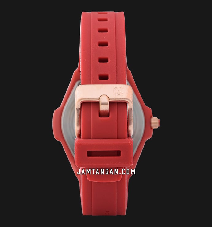 Alexandre Christie AC 2A02 BF RRGRE Ladies Transparency Dial Red Rubber Strap