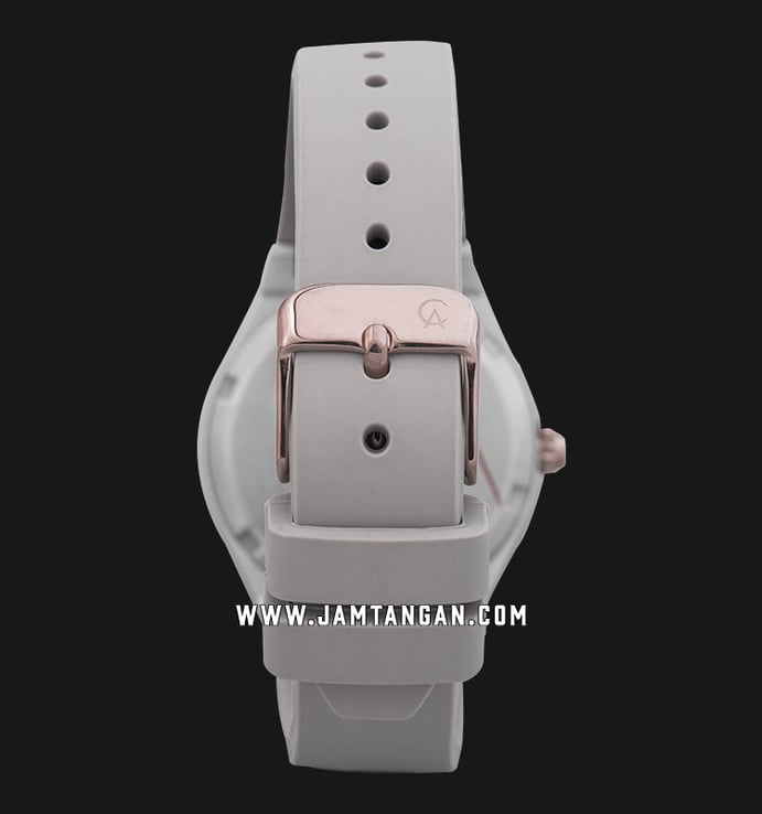 Alexandre Christie Passion AC 2A07 LH RRGGR Ladies Grey Dial Grey Rubber Strap