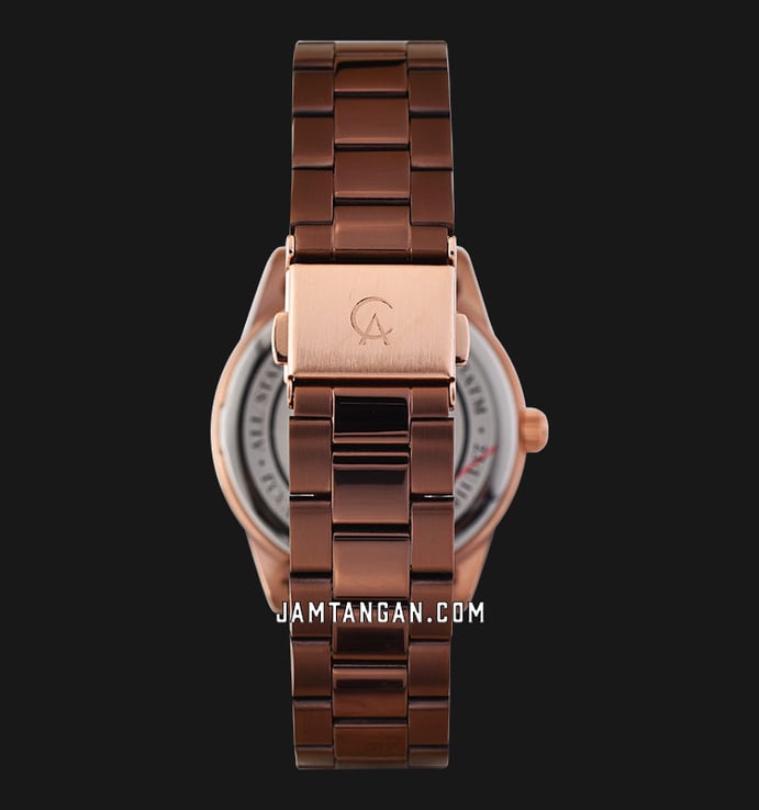 Alexandre Christie AC 2A46 BF BROBO Ladies Brown Dial Brown Stainless Steel Strap