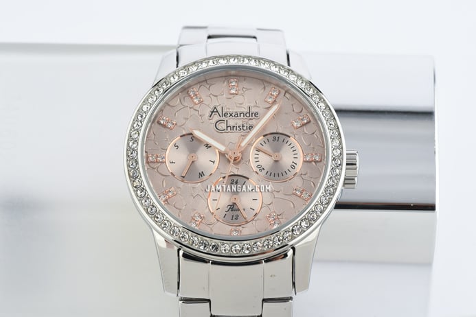 Alexandre Christie Passion AC 2A65 BF BSSLO Ladies Light Grey Dial Stainless Steel Strap