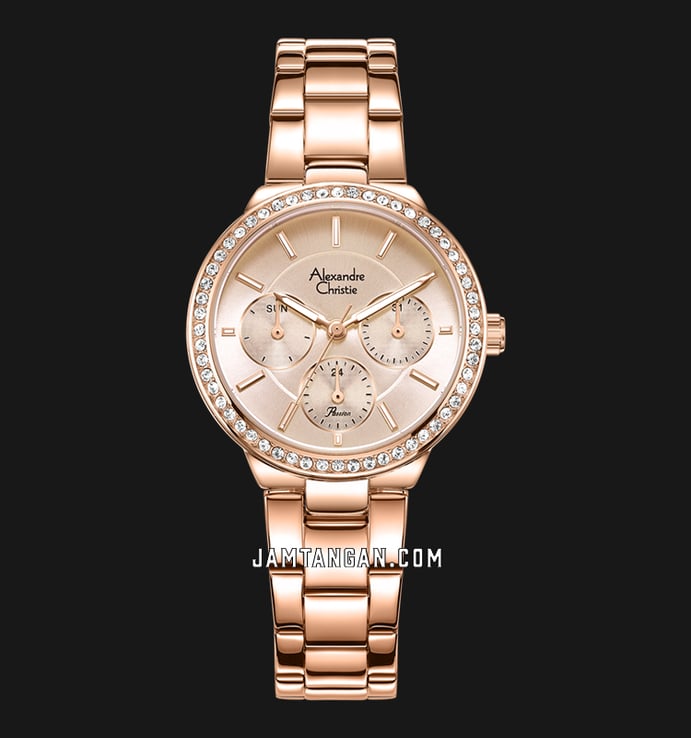 Alexandre Christie Passion AC 2B24 BF BRGRG Ladies Rose Gold Dial Rose Gold Stainless Steel Strap