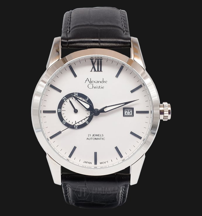 Alexandre Christie AC 3011 MA LSSSL Man Classic White Dial Leather Strap
