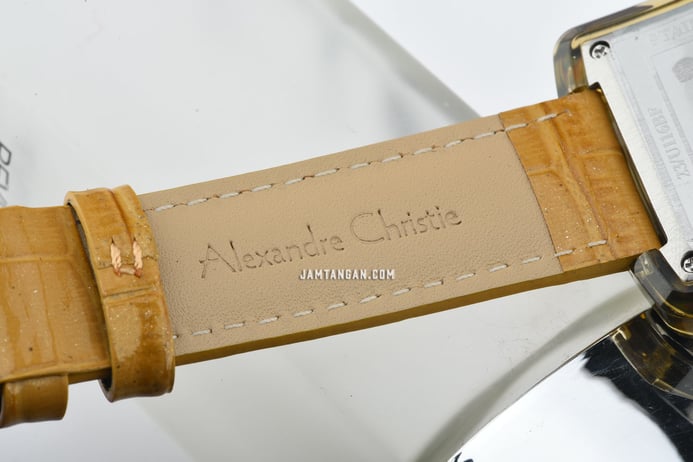 Alexandre Christie AC 3030 BF LGRLO Ladies Gold Dial Dark Yellow Leather Strap