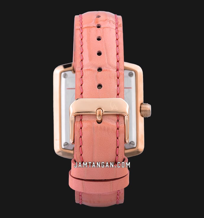 Alexandre Christie Passion AC 3030 BF LRGSLPN Ladies White Dial Pink Leather Strap