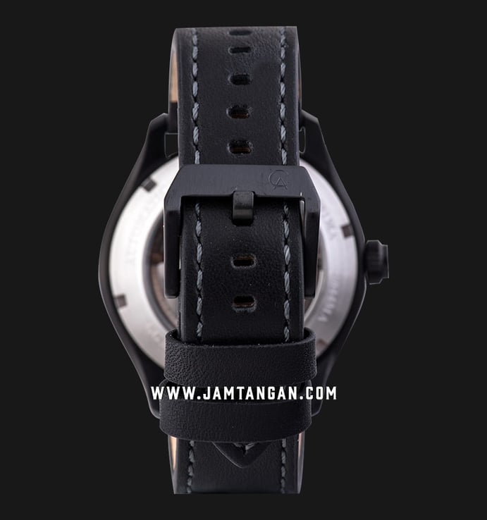 Alexandre Christie Automatic AC 3044 MA LEPBA Man Black Dial Leather Strap