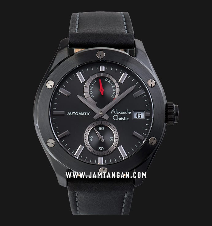 Alexandre Christie Automatic AC 3044 MA LIPBA Man Black Dial Leather Strap