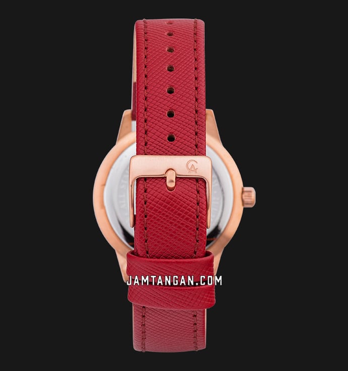 Alexandre Christie Passion AC 5002 LD LRGRE Ladies Red Dial Red Leather Strap