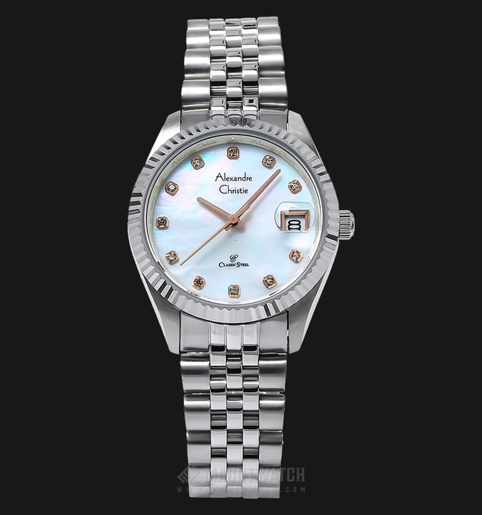 Alexandre Christie AC 5006 LD BSSMS Ladies Mother of Pearl Dial Stainless Steel