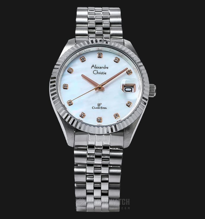 Alexandre Christie AC 5006 MD BSSMS Man Mother of Pearl Dial Stainless Steel