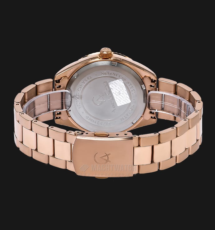 Alexandre Christie AC 5007 BRGBO Couple Brown Sunray Dial Rose Gold Stainless Steel Strap