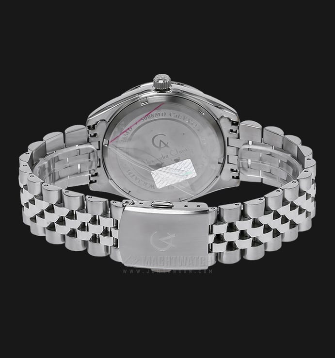 Alexandre Christie AC 5008 BSSMS Couple White Mother of Pearl Dial Stainless Steel Strap