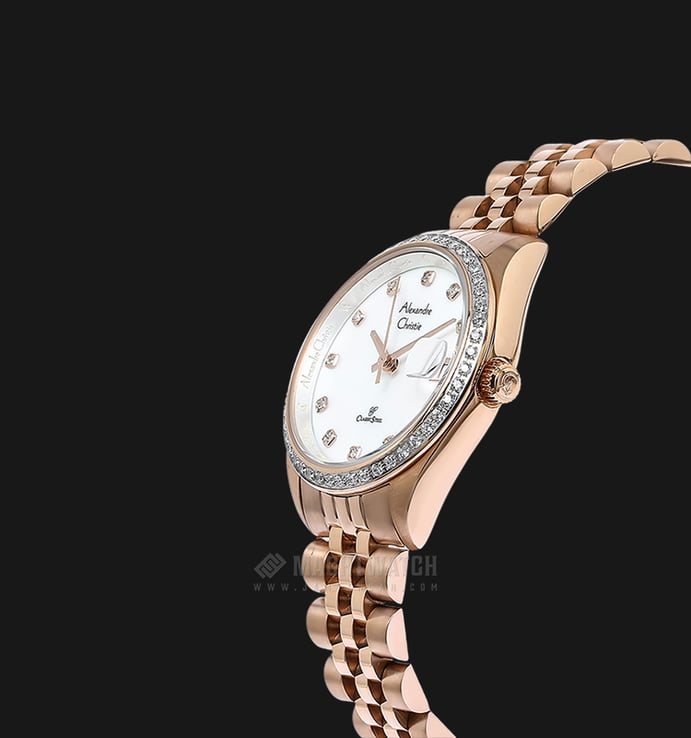 Alexandre Christie AC 5008 LD BRGMS Ladies Mother of Pearl Dial Stainless Steel