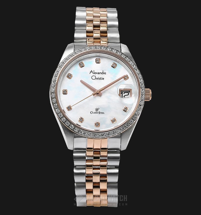 Alexandre Christie AC 5008 MD BTRMS Man Mother of Pearl Dial Stainless Steel