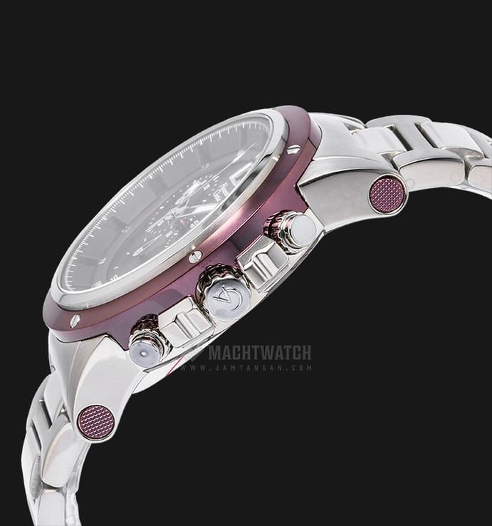 Alexandre Christie AC 6142 MC BTNBO Men Chronograph Dark-Purple Dial Stainless Steel Watch