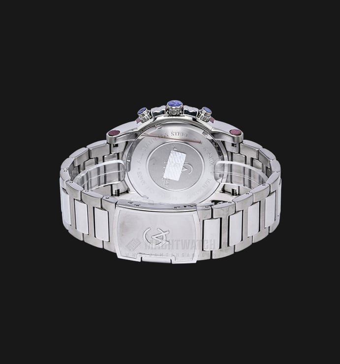 Alexandre Christie AC 6142 MC BTNBO Men Chronograph Dark-Purple Dial Stainless Steel Watch
